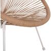 ΠΟΛΥΘΡΟΝΑ ACAPULCO Τ. ΦΩΛΙΑ ΜΕΤΑΛΛΟ ΛΕΥΚΟ ΜΕ TWISTED WICKER HM5871.02 70x73x79 εκ.