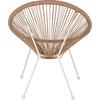 ΠΟΛΥΘΡΟΝΑ ACAPULCO Τ. ΦΩΛΙΑ ΜΕΤΑΛΛΟ ΛΕΥΚΟ ΜΕ TWISTED WICKER HM5871.02 70x73x79 εκ.