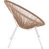 ΠΟΛΥΘΡΟΝΑ ACAPULCO Τ. ΦΩΛΙΑ ΜΕΤΑΛΛΟ ΛΕΥΚΟ ΜΕ TWISTED WICKER HM5871.02 70x73x79 εκ.