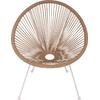 ΠΟΛΥΘΡΟΝΑ ACAPULCO Τ. ΦΩΛΙΑ ΜΕΤΑΛΛΟ ΛΕΥΚΟ ΜΕ TWISTED WICKER HM5871.02 70x73x79 εκ.