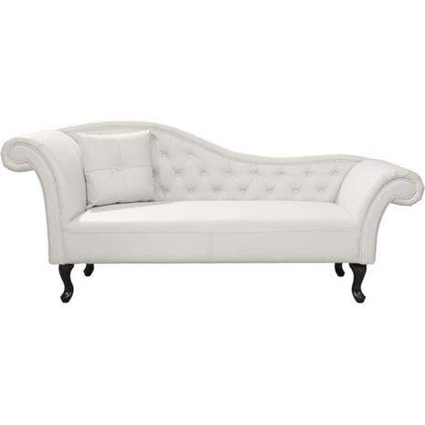 ΑΝΑΚΛΙΝΔΡΟ T.CHESTERFIELD NIOVI HM3007.02 PU ΛΕΥΚΟ-ΜΑΥΡΑ ΠΟΔΙΑ 190x61x84Yεκ.