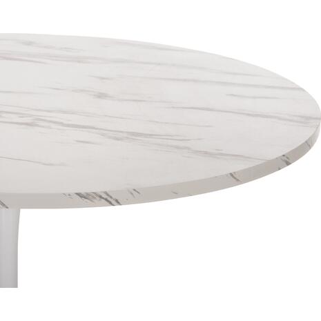 ΤΡΑΠΕΖΙ ΤΡΑΠΕΖΑΡΙΑΣ ROLLO HM9422.01 ΣΤΡΟΓΓΥΛΟ WHITE MARBLE Φ120x74Yεκ.