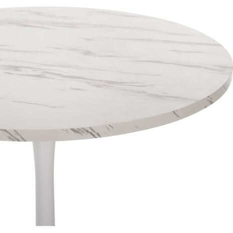 ΤΡΑΠΕΖΙ ΤΡΑΠΕΖΑΡΙΑΣ ROLLO HM9421.01 ΣΤΡΟΓΓΥΛΟ WHITE MARBLE Φ90x74Y εκ.