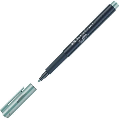 Μαρκαδόρος ανεξίτηλος Faber Castell Metallics 1.5mm σιελ (160792)