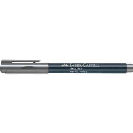 Μαρκαδόρος ανεξίτηλος Faber Castell Metallics 1.5mm μεταλλικός γραφίτης (160775)