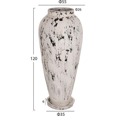 ΔΙΑΚΟΣΜΗΤΙΚΟ ΒΑΖΟ ΔΑΠΕΔΟΥ LAUREL HM7927 ΤΕΡΑΚΟΤΑ- ΛΕΥΚΗ ΠΑΤΙΝΑ Φ55x120Yεκ.