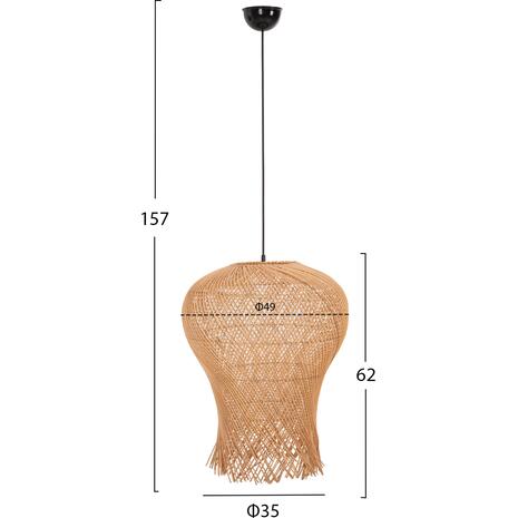ΦΩΤΙΣΤΙΚΟ ΟΡΟΦΗΣ ΚΡΕΜΑΣΤΟ HM7882 RATTAN ΣΕ ΦΥΣΙΚΟ ΧΡΩΜΑ Φ49x157Υεκ.