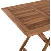 ΤΡΑΠΕΖΙ ΤΕΤΡΑΓΩΝΟ KENDALL ΠΤΥΣΣΟΜΕΝΟ HM9544 TEAK ΣΕ ΦΥΣΙΚΟ ΧΡΩΜΑ 80x80x75Yεκ.