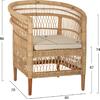 ΠΟΛΥΘΡΟΝΑ MALAWI HM9635.04 ΞΥΛΟ ΜΑΟΝΙ ΕΠΕΝΔΥΣΗ RATTAN ΛΕΥΚΟ ΜΑΞΙΛΑΡΙ ΚΑΘΙΣΜΑΤΟΣ 80x70x86Υεκ.