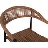 ΠΟΛΥΘΡΟΝΑ ΑΛΟΥΜΙΝΙΟΥ HM5854.15 ΜΑΥΡΗ PΕ RATTAN ΚΑΦΕ 56x60x78 εκ.