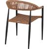 ΠΟΛΥΘΡΟΝΑ ΑΛΟΥΜΙΝΙΟΥ HM5854.15 ΜΑΥΡΗ PΕ RATTAN ΚΑΦΕ 56x60x78 εκ.