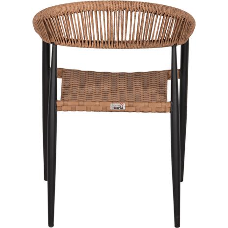 ΠΟΛΥΘΡΟΝΑ ΑΛΟΥΜΙΝΙΟΥ HM5854.15 ΜΑΥΡΗ PΕ RATTAN ΚΑΦΕ 56x60x78 εκ.