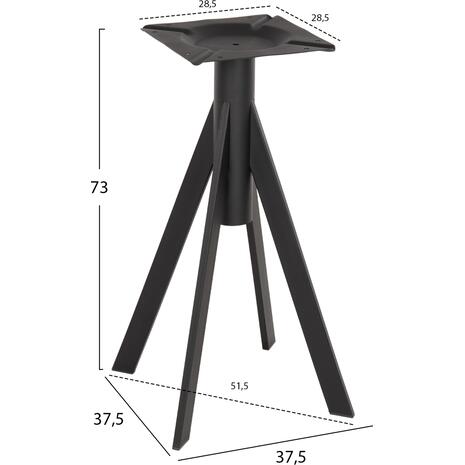 ΒΑΣΗ ΤΡΑΠΕΖΙΟΥ ΜΑΥΡΗ ΜΕΤΑΛΛΙΚΗ ΗΜ5918 37,5x37,5x73Y εκ.