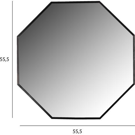 ΚΑΘΡΕΠΤΗΣ ΤΟΙΧΟΥ HM9583.01 ΟΚΤΑΓΩΝΟΣ ΣΚΕΛΕΤΟΣ ΑΛΟΥΜΙΝΙΟΥ ΜΑΥΡΟ 55,5x2,5x55,5Υεκ.