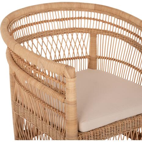 ΠΟΛΥΘΡΟΝΑ MALAWI HM9635.04 ΞΥΛΟ ΜΑΟΝΙ ΕΠΕΝΔΥΣΗ RATTAN ΛΕΥΚΟ ΜΑΞΙΛΑΡΙ ΚΑΘΙΣΜΑΤΟΣ 80x70x86Υεκ.