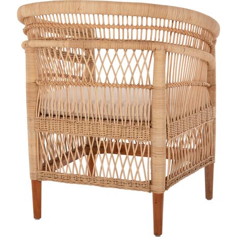 ΠΟΛΥΘΡΟΝΑ MALAWI HM9635.04 ΞΥΛΟ ΜΑΟΝΙ ΕΠΕΝΔΥΣΗ RATTAN ΛΕΥΚΟ ΜΑΞΙΛΑΡΙ ΚΑΘΙΣΜΑΤΟΣ 80x70x86Υεκ.