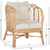 ΠΟΛΥΘΡΟΝΑ ESTOR HM9817 RATTAN ΣΕ ΦΥΣΙΚΟ-ΛΕΥΚΟ ΜΑΞΙΛΑΡΙ 78x75x92Υ εκ.