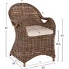 ΠΟΛΥΘΡΟΝΑ ΜΕ ΕΚΡΟΥ ΜΑΞΙΛΑΡΙ KEYLA HM9536 ΚΑΦΕ RATTAN 63x65x87Υεκ.