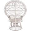 ΠΟΛΥΘΡΟΝΑ ROYAL PEACOCK HM9342.02 RATTAN ΣΕ ΛΕΥΚΟ-ΜΑΞΙΛΑΡΙ ΛΕΥΚΟ 114x72x150Yεκ. (Λευκό)