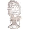 ΠΟΛΥΘΡΟΝΑ ROYAL PEACOCK HM9342.02 RATTAN ΣΕ ΛΕΥΚΟ-ΜΑΞΙΛΑΡΙ ΛΕΥΚΟ 114x72x150Yεκ. (Λευκό)