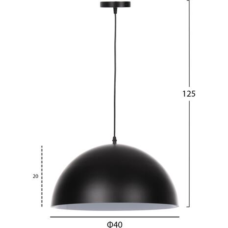 ΦΩΤΙΣΤΙΚΟ ΟΡΟΦΗΣ ΚΡΕΜΑΣΤΟ HM4078 ΜΑΥΡΟ ΜΕΤΑΛΛΙΚΟ ΚΑΠΕΛΟ Φ40x125Yεκ.