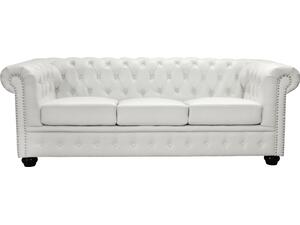 ΚΑΝΑΠΕΣ 3ΘΕΣΙΟΣ T.CHESTERFIELD HM3009.02 ΤΕΧΝΟΔΕΡΜΑ ΛΕΥΚΟ ΜΑΤ 208x90x73 εκ.