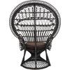 ΠΟΛΥΘΡΟΝΑ ROYAL PEACOCK HM9342.03 RATTAN ΜΑΥΡΟ-ΜΑΞΙΛΑΡΙ ΚΑΦΕ 114x72x150Yεκ. (Μαύρο)