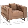 ΠΟΛΥΘΡΟΝΑ τ.CHESTERFIELD MOBAR HM3261.03 ΜΠΕΖ ΒΕΛΟΥΔΟ-ΜΕΤΑΛΛΙΚΑ ΠΟΔΙΑ 99x86,5x77Υεκ. (Μπεζ)