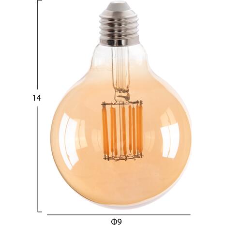 ΛΑΜΠΤΗΡΑΣ GLOBO LED FILAMENT 12W E27 3000K ΧΡΥΣΟ HM4049.02