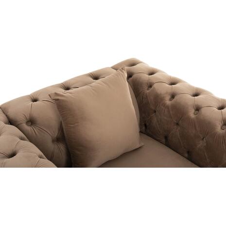 ΠΟΛΥΘΡΟΝΑ τ.CHESTERFIELD MOBAR HM3261.03 ΜΠΕΖ ΒΕΛΟΥΔΟ-ΜΕΤΑΛΛΙΚΑ ΠΟΔΙΑ 99x86,5x77Υεκ. (Μπεζ)