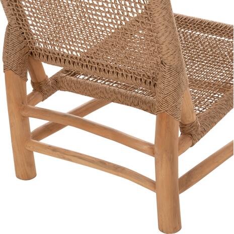 ΚΑΡΕΚΛΑ LONDER HM5986 ΞΥΛΟ TEAK ΣΕ ΦΥΣΙΚΟ ΚΑΙ ΣΥΝΘΕΤΙΚΟ RATTAN 63x77x77Υεκ.