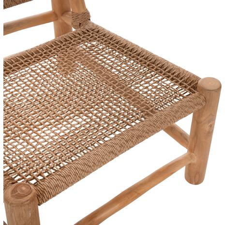 ΚΑΡΕΚΛΑ LONDER HM5986 ΞΥΛΟ TEAK ΣΕ ΦΥΣΙΚΟ ΚΑΙ ΣΥΝΘΕΤΙΚΟ RATTAN 63x77x77Υεκ.