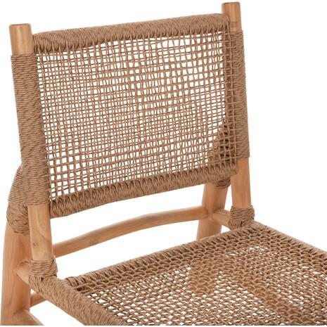 ΚΑΡΕΚΛΑ LONDER HM5986 ΞΥΛΟ TEAK ΣΕ ΦΥΣΙΚΟ ΚΑΙ ΣΥΝΘΕΤΙΚΟ RATTAN 63x77x77Υεκ.