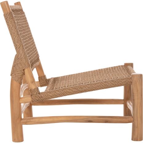 ΚΑΡΕΚΛΑ LONDER HM5986 ΞΥΛΟ TEAK ΣΕ ΦΥΣΙΚΟ ΚΑΙ ΣΥΝΘΕΤΙΚΟ RATTAN 63x77x77Υεκ.