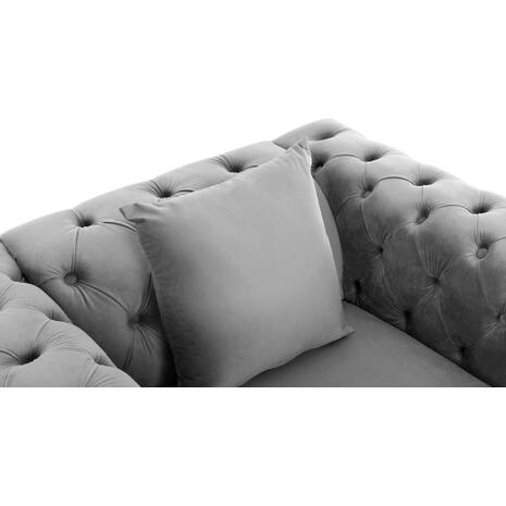 ΠΟΛΥΘΡΟΝΑ τ.CHESTERFIELD MOBAR HM3261.01 ΓΚΡΙ ΒΕΛΟΥΔΟ-ΜΕΤΑΛΛΙΚΑ ΠΟΔΙΑ 99x86,5x77Υεκ. (Γκρι)