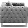 ΠΟΛΥΘΡΟΝΑ τ.CHESTERFIELD MOBAR HM3261.01 ΓΚΡΙ ΒΕΛΟΥΔΟ-ΜΕΤΑΛΛΙΚΑ ΠΟΔΙΑ 99x86,5x77Υεκ. (Γκρι)