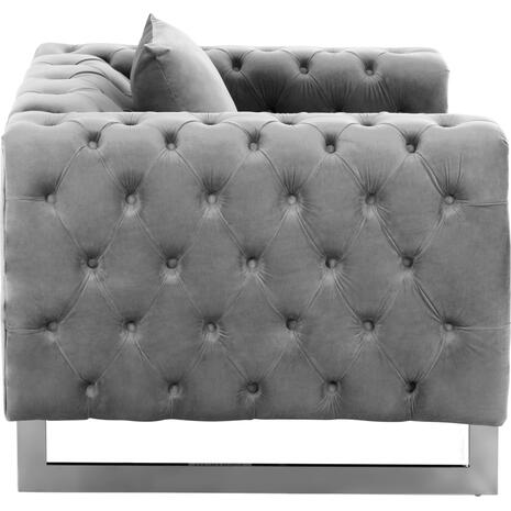 ΠΟΛΥΘΡΟΝΑ τ.CHESTERFIELD MOBAR HM3261.01 ΓΚΡΙ ΒΕΛΟΥΔΟ-ΜΕΤΑΛΛΙΚΑ ΠΟΔΙΑ 99x86,5x77Υεκ. (Γκρι)