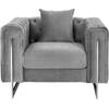 ΠΟΛΥΘΡΟΝΑ τ.CHESTERFIELD MOBAR HM3261.01 ΓΚΡΙ ΒΕΛΟΥΔΟ-ΜΕΤΑΛΛΙΚΑ ΠΟΔΙΑ 99x86,5x77Υεκ. (Γκρι)