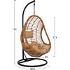 ΚΡΕΜΑΣΤΗ ΠΟΛΥΘΡΟΝΑ ΦΩΛΙΑ CALLIE HM5541.01 ΜΕ WICKER & ΜΑΞΙΛΑΡΙΑ ΜΠΕΖ Φ95Χ195Υ εκ.