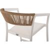 ΣΚΑΜΠΟ ΑΛΟΥΜΙΝΙΟΥ HM5892.12 ΜΕΣΑΙΟΥ ΥΨΟΥΣ RATTAN & TEXTLINE ΛΕΥΚΟ ΜΠΕΖ 56,5x57x99,5