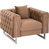 ΠΟΛΥΘΡΟΝΑ τ.CHESTERFIELD MOBAR HM3261.03 ΜΠΕΖ ΒΕΛΟΥΔΟ-ΜΕΤΑΛΛΙΚΑ ΠΟΔΙΑ 99x86,5x77Υεκ. (Μπεζ)