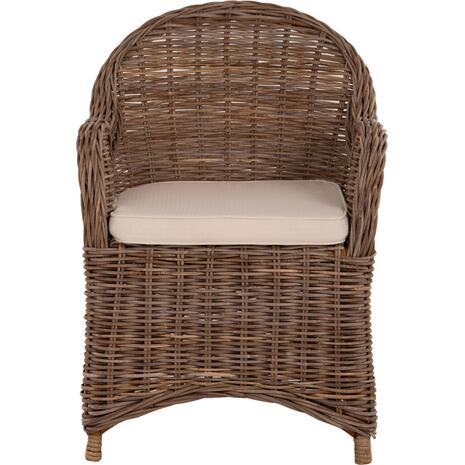 ΠΟΛΥΘΡΟΝΑ ΜΕ ΕΚΡΟΥ ΜΑΞΙΛΑΡΙ KEYLA HM9536 ΚΑΦΕ RATTAN 63x65x87Υεκ.