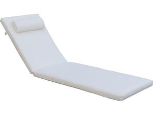 SUNLOUNGER Μαξιλάρι Ξαπλώστρας με Προσκέφαλο,  Ύφασμα Εκρού, Foam+Polyester Φερμουάρ-Velcro (Ε2014,1)
