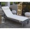 SUNLOUNGER Μαξιλάρι Ξαπλώστρας με Προσκέφαλο,  Ύφασμα Εκρού, Foam+Polyester Φερμουάρ-Velcro (Ε2014,1)