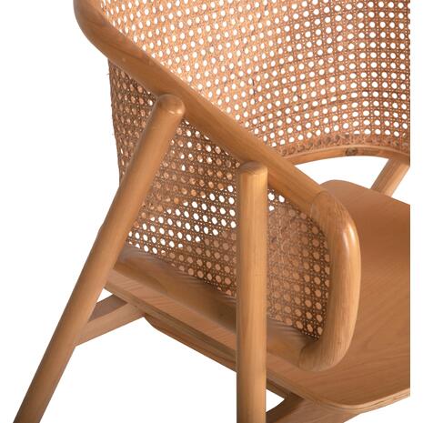 ΠΟΛΥΘΡΟΝΑ KENLEE HM9872 ΦΡΑΞΙΝΟΣ ΚΑΙ ΦΥΣΙΚΟ RATTAN RATTAN ΣΕ ΦΥΣΙΚΟ 57,5x55x81Yεκ.