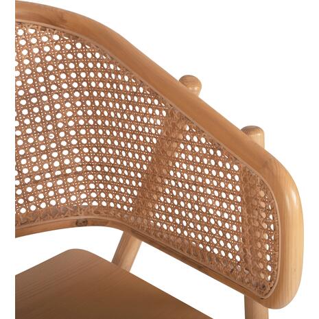 ΠΟΛΥΘΡΟΝΑ KENLEE HM9872 ΦΡΑΞΙΝΟΣ ΚΑΙ ΦΥΣΙΚΟ RATTAN RATTAN ΣΕ ΦΥΣΙΚΟ 57,5x55x81Yεκ.