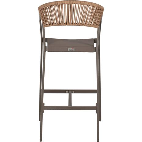 ΣΚΑΜΠΟ ΑΛΟΥΜΙΝΙΟΥ ΣΑΜΠΑΝΙ ΜΕ ΜΠΡΑΤΣΑ RATTAN & TEXTLINE 56x58x105Yεκ.HM5892.23