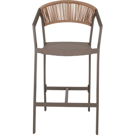 ΣΚΑΜΠΟ ΑΛΟΥΜΙΝΙΟΥ ΣΑΜΠΑΝΙ ΜΕ ΜΠΡΑΤΣΑ RATTAN & TEXTLINE 56x58x105Yεκ.HM5892.23