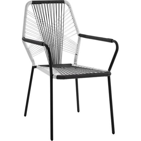 ΠΟΛΥΘΡΟΝΑ ΜΕΤΑΛΛΙΚΗ HM5490 ΜΕ WICKER ΛΕΥΚΟ-ΓΚΡΙ 59x59x90 cm