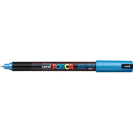 Μαρκαδόρος Uni Posca PC-1MR λεπτή μύτη 0,7mm (μεταλλικό μπλε)